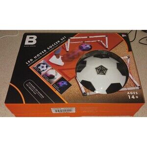 ⚽️Black Series LED Hover Indoor Soccer Game Set w/2 Goals NEW IN BOX